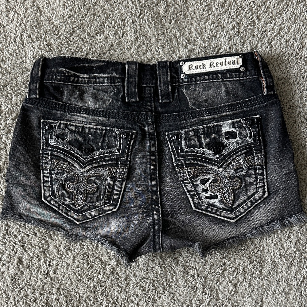 Rock Revival Dark Wash Jean Shorts